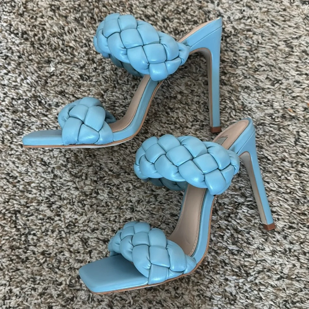 Steve Madden - Blue Braided Sandals - Picture 6 of 8